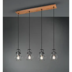 Lampes Vintages & Rétros-Luminaires Trio Suspension Sundsvall Brun, Noir, 4 lumières
