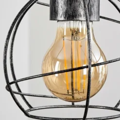 Style Boho-Chic-hofstein Suspension Sundsvall Écru, Noir, 4 lumières