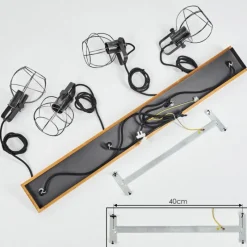 Style Boho-Chic-hofstein Suspension Sundsvall Écru, Noir, 4 lumières