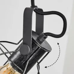 Style Boho-Chic-hofstein Suspension Sundsvall Écru, Noir, 4 lumières