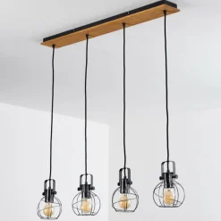 Style Boho-Chic-hofstein Suspension Sundsvall Écru, Noir, 4 lumières