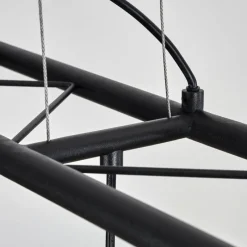 Lampes Vintages & Rétros-hofstein Suspension Susillon Noir, 4 lumières