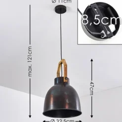 Luminaires Rustiques-hofstein Suspension Svanfolk Acier brossé, 1 lumière