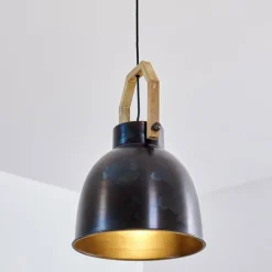 Luminaires Rustiques-hofstein Suspension Svanfolk Acier brossé, 1 lumière