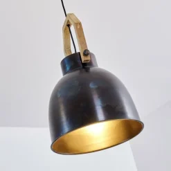 Luminaires Rustiques-hofstein Suspension Svanfolk Acier brossé, 1 lumière