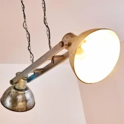 Lampes Industrielles-hofstein Suspension Svanfolk Gris, Rouille, 2 lumières
