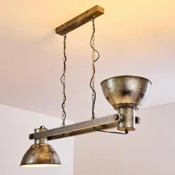Lampes Industrielles-hofstein Suspension Svanfolk Gris, Rouille, 2 lumières