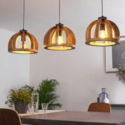 Luminaires Scandinaves-hofstein Suspension Tabua Gris, 3 lumières