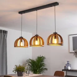 Luminaires Scandinaves-hofstein Suspension Tabua Gris, 3 lumières