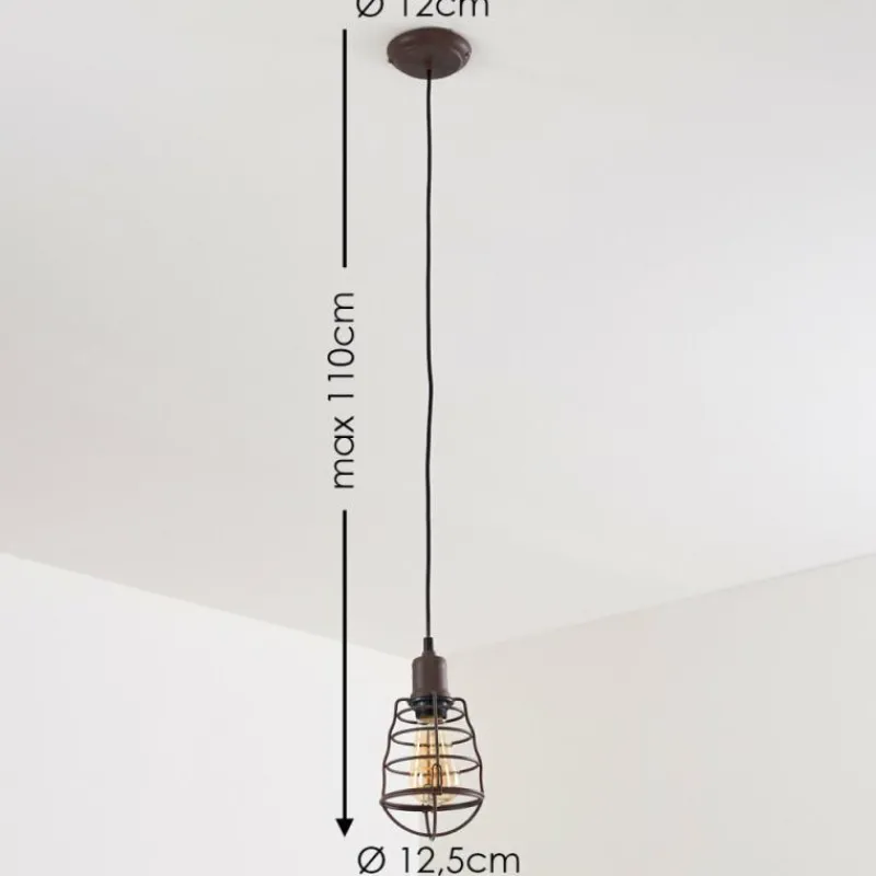 Lampes Industrielles-hofstein Suspension Taggia Brun, 1 lumière