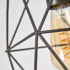 Lampes Vintages & Rétros-hofstein Suspension Taheramo Bois foncé, Noir, 3 lumières