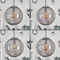 Suspension Verre Fumé-hofstein Suspension Talauta Nickel mat, 1 lumière