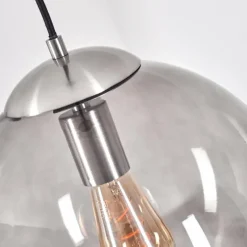 Suspension Verre Fumé-hofstein Suspension Talauta Nickel mat, 1 lumière