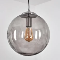 Suspension Verre Fumé-hofstein Suspension Talauta Nickel mat, 1 lumière