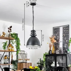 Lampes Industrielles-hofstein Suspension Tallaa Noir, 1 lumière