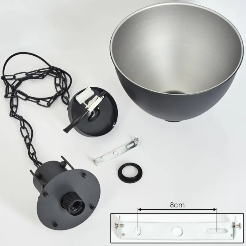 Lampes Industrielles-hofstein Suspension Tallaa Noir, 1 lumière