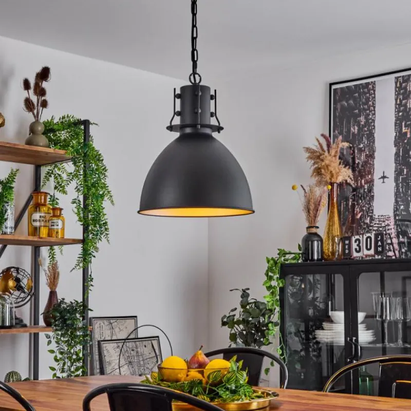 Lampes Industrielles-hofstein Suspension Tallaa Noir, 1 lumière