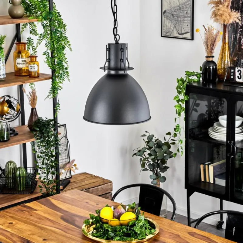 Lampes Industrielles-hofstein Suspension Tallaa Noir, 1 lumière