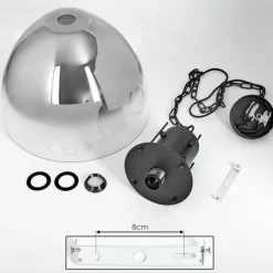 Suspension Verre Fumé-hofstein Suspension Tallaa Noir, 1 lumière