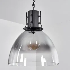 Suspension Verre Fumé-hofstein Suspension Tallaa Noir, 1 lumière