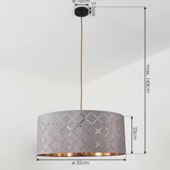 hofstein Suspension Tallaboa Gris, Cuivre, 1 lumière* Suspensions