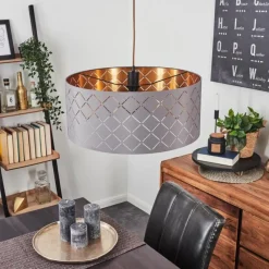 hofstein Suspension Tallaboa Gris, Cuivre, 1 lumière* Suspensions