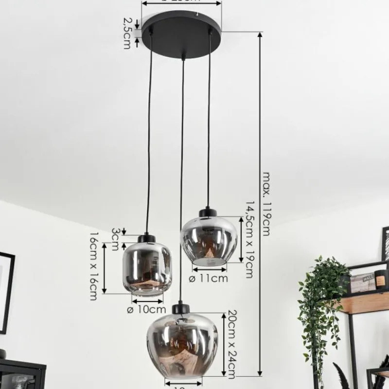 hofstein Suspension Talok Fumé, 3 lumières