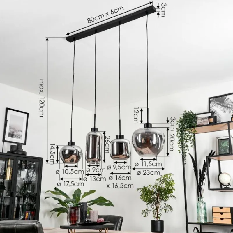 hofstein Suspension Talok Fumé, 4 lumières