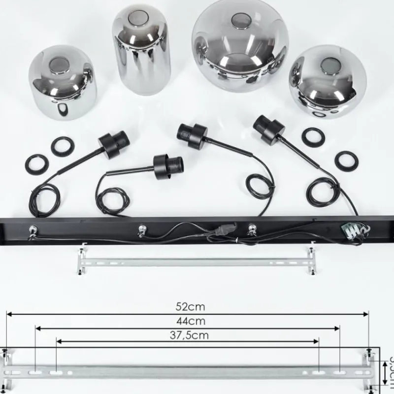 hofstein Suspension Talok Fumé, 4 lumières