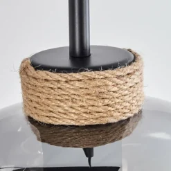 Suspension Verre Fumé-hofstein Suspension Talok Noir, 6 lumières