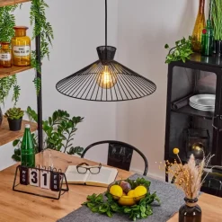 Lampes Industrielles-hofstein Suspension Tamins Noir, 1 lumière