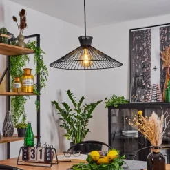 Lampes Industrielles-hofstein Suspension Tamins Noir, 1 lumière