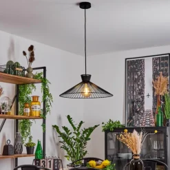 Lampes Industrielles-hofstein Suspension Tamins Noir, 1 lumière