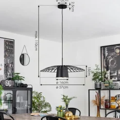 hofstein Suspension Tanakou Noir, 1 lumière* Suspensions