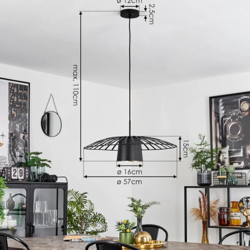 hofstein Suspension Tanakou Noir, 1 lumière* Suspensions