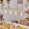 Luminaires Scandinaves-hofstein Suspension Tapso Bois clair, Blanc, 4 lumières