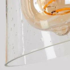 Luminaires Scandinaves-hofstein Suspension Tapso Bois clair, Blanc, 4 lumières