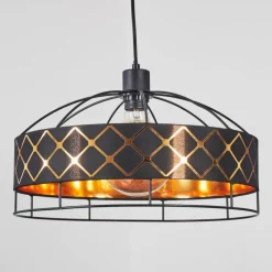 Lampes En Tissu-hofstein Suspension Tarasp Noir, 1 lumière