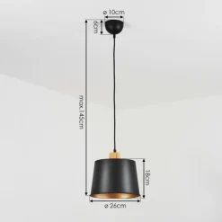 hofstein Suspension Tatodere Écru, Noir, 1 lumière