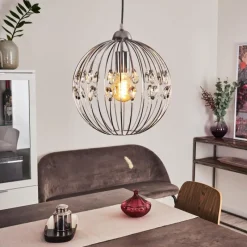 Lampes Vintages & Rétros-hofstein Suspension Tawasu Chrome, 1 lumière