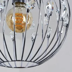 Lampes Vintages & Rétros-hofstein Suspension Tawasu Chrome, 1 lumière