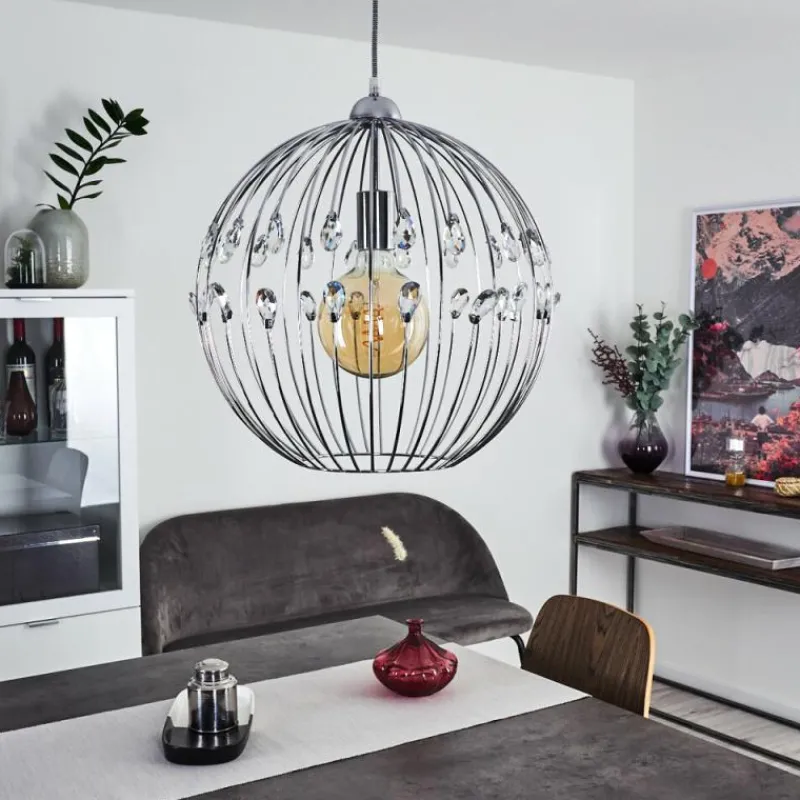 Lampes À Boules-hofstein Suspension Tawasu Chrome, 1 lumière