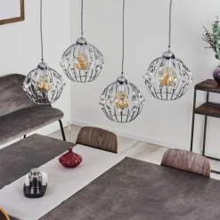 Luminaires Scandinaves-hofstein Suspension Tawasu Chrome, 4 lumières