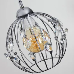 Luminaires Scandinaves-hofstein Suspension Tawasu Chrome, 4 lumières