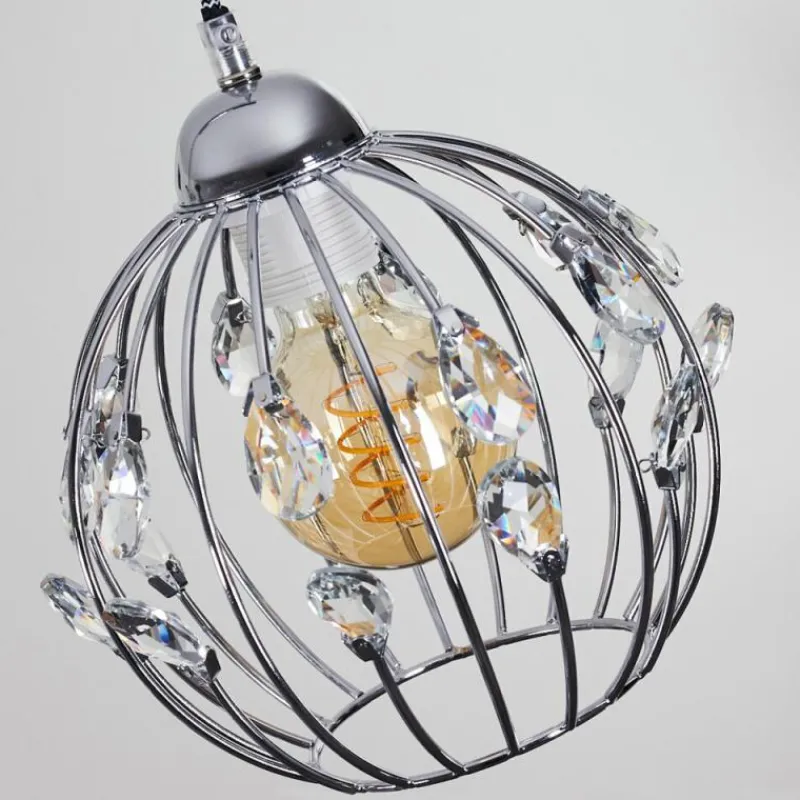 Luminaires Scandinaves-hofstein Suspension Tawasu Chrome, 4 lumières