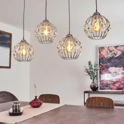 Luminaires Scandinaves-hofstein Suspension Tawasu Chrome, 4 lumières