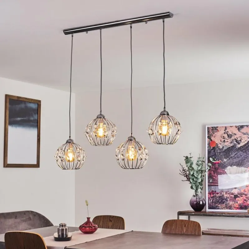 Luminaires Scandinaves-hofstein Suspension Tawasu Chrome, 4 lumières