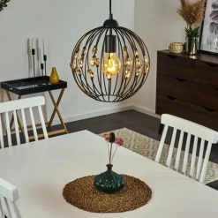 Lampes À Boules-hofstein Suspension Tawasu Noir, 1 lumière