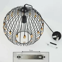 hofstein Suspension Tawasu Noir, 1 lumière