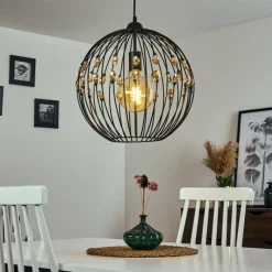 hofstein Suspension Tawasu Noir, 1 lumière